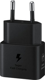 Фото 1/10 Сетевое зарядное устройство Samsung EP-T2510, USB type-C, 25Вт, 3A, черный [ep-t2510nbegww]