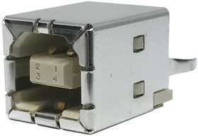 Фото 1/2 5787834-2, Conn USB 2.0 Type B RCP 4 POS 2.5mm Solder ST Thru-Hole 4 Terminal 1 Port Box/Tray