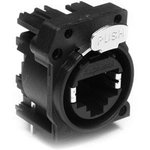 RJX8FA3HB, Гнездо; RJ45; XLRnet; Кат: Class D; с кнопкой; THT; угловой 90°