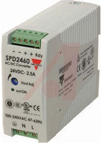Фото 1/2 SPD24301, SPD Switched Mode DIN Rail Power Supply, 85 264 V ac / 90 375V dc ac, dc Input, 24V dc