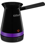 Кофеварка Электрическая турка Kitfort КТ-7184 1000Вт черный/фиолетовый