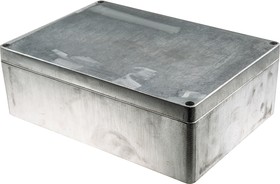 Фото 1/4 Silver Die Cast Aluminium Enclosure, IP66, Silver Lid, 330 x 230 x 110mm