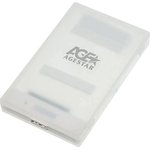 Корпус для HDD/SSD AgeStar 3UBCP1-6G SATA USB3.0 пластик белый 2.5