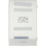 Корпус для HDD/SSD AgeStar 3UBCP1-6G SATA USB3.0 пластик белый 2.5