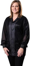 73866, Anti-Static Control Products SMOCK, STATSHIELD, JACKET, BLACK, 3XLARGE KNITTED CUFFS,