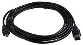 Фото 1/2 XYC093 3 M BLACK, Кабель IEEE 1394 "fire wire" 4pin/6pin 3м