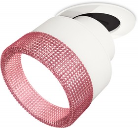 Фото 1/3 Ambrella Комплект встраиваемого поворотного светильника с композитным хрусталем XM8101542 SWH/PI белый песок/розовый GX53 (A2241, A2105, C81
