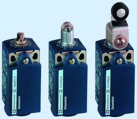 Фото 1/2 XCKP2128P16, OsiSense XC Series Plunger Limit Switch, NO/NC, IP66, IP67, DP, Plastic Housing, 240V ac Max, 10A