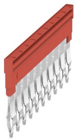 Фото 1/2 2460740000, Cross Connector - For Use with Weidmuller Z Series Terminal Blocks - 10 Position - Red.