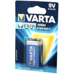 04922121411, Батарейка Varta High Energy / Longlife Power (9V, 1 шт)