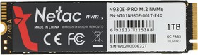 Фото 1/10 Накопитель SSD Netac PCIe 3.0 x4 1TB NT01N930E-001T-E4X N930E Pro M.2 2280