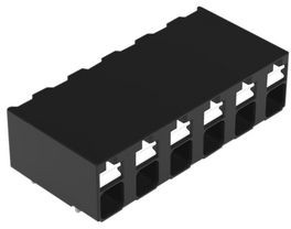 Фото 1/2 2086-3206, Wire-To-Board Terminal Block, THT, 5mm Pitch, Right Angle, Push-In, 6 Poles