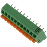 1071008, 11 Position Wire to Board Terminal Block 45° (135°) Angle with Board ...