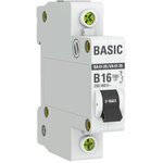Circuit breaker modular 1p B 16A 4.5kA VA 47-29 Basic EKF mcb4729-1-16-B