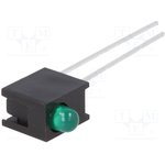 HLMP-1503-C00A1, Standard LEDs - Through Hole Green Diffu 565nm 2.6mcd Right Angle