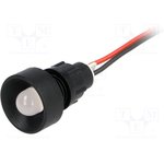 LB-D10-220DC, Индикат.лампа: LED, вогнутый, 220ВDC, Отв: d13мм, IP40, пластик