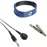 4650, Anti-Static Control Products Wrist Strap Set, Blue, 4Mm Connection