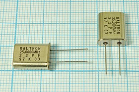 Резонатор кварцевый 25МГц, нагрузка 22пФ; 25000 \HC49U\22\\\HC49U\1Г (RALTRON22PF)