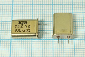 Кварцевый резонатор 25000 кГц, корпус HC49U, S, 1 гармоника, 4мм (KJE 25.000)