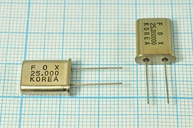 Резонатор кварцевый 25МГц, 3-ья гармоника; 25000 \HC49U\S\\\HC49U[FOX}\3Г (FOX 25.000 KOREA)