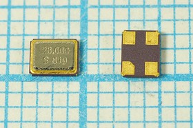 Резонатор кварцевый 26МГц, корпус SMD 3.2x2.5мм, нагрузка 12пФ; 26000 \SMD03225C4\12\ 30\ 30/-20~70C\SX-32\1Г