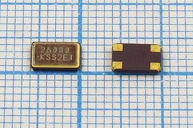 Резонатор кварцевый 26МГц, корпус SMD 6x3.5мм, нагрузка 11пФ; 26000 \SMD06035C4\11\ 20\\CX-96F\1Г (26000KSS)