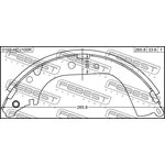 0102-HDJ100R, Колодки тормозные задние (барабанные) комплект