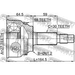 0110-AVV50A48, 0110-AVV50A48_ШРУС наружный к-кт! АКПП\ Toyota Previa 3.0 99