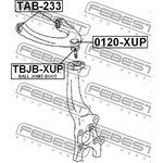 0120XUP, Опора шаровая LEXUS GS 05-11, IS F USE20 07-13, IS250/300/350 05-,