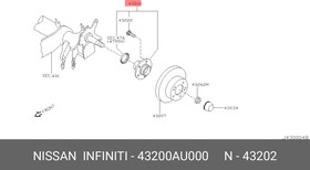 Ступица NISSAN 43200AU000 зад. P12 правый руль