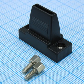 Фото 1/2 DS1045-22-09BPQ, (DF-09C), Кожух пластиковый D-SUB для 9 pin для шлейфа