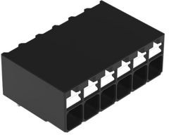 Фото 1/2 2086-1226, Wire-To-Board Terminal Block, THT, 3.5mm Pitch, Right Angle, Push-In, 6 Poles