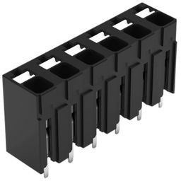 Фото 1/2 2086-3106, Wire-To-Board Terminal Block, THT, 5mm Pitch, Straight, Push-In, 6 Poles