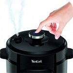 Мультиварка-скороварка TEFAL CY601832, 1000Вт, черный [7211004337]