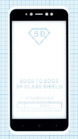 Защитное стекло "Полное покрытие" для Xiaomi Redmi Note 5A черное