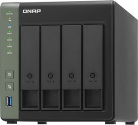 Фото 1/10 Система хранения данных QNAP SMB QC 1,7GhzCPU/4Gb(upto 8Gb)/upto 4HDD, upto 12 with TR-004/SATA(3,5'' 2,5")/ 3xUSB3.2/1x1GbE 1x2,5GbE 1x10Gb