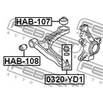 0320-YD1, Опора шаровая переднего нижнего рычага