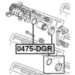 0475-DGR, Ремкомплект суппорта MITSUBISHI Carisma (95-03) заднего FEBEST