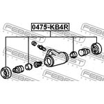 0475KB4R, Ремкомплект заднего тормозного цилиндра