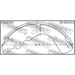 0502-BT50R, Колодки тормозные барабанные