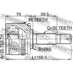 1410-ISTA48, Шрус наружный 35x65x30