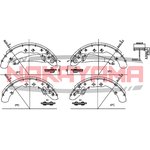 HS7102NY, Колодки тормозные барабанные задние AUDI 80 91-94, SEAT INCA 95- ...