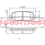 HP8439NY, Колодки тормозные дисковые задние TOYOTA COROLLA 00-02, COROLLA 02-