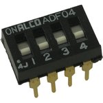 ADF0404, DIP Switches / SIP Switches SPST 4POS EXT SLIDE T/H DIP SWITCH