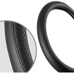 Чехол на руль искусственная кожа Black R99309