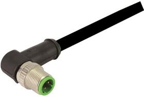 Фото 1/2 21348687C78050, Right Angle Male 12 way M12 to Male 12 way Unterminated Sensor Actuator Cable, 5m