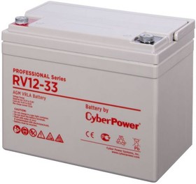 Фото 1/2 Батарея аккумуляторная для ИБП CyberPower Professional series RV 12-33, Аккумуляторная батарея PS CyberPower RV 12-33 / 12 В 33 Ач