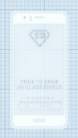 Защитное стекло "Полное покрытие" для Huawei P10 Lite белое