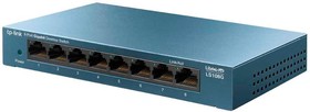 Фото 1/9 Коммутатор TP-Link LS108G 8-портовый 10/100/1000 Мбит/с настольный коммутатор SMB