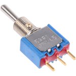 5237CDB, Toggle Switch, PCB Mount, (On)-Off-(On), SPST, PC Terminal Terminal ...
